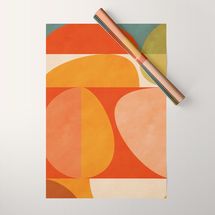 abstract mid century modern Wrapping Paper Gallery Image 1
