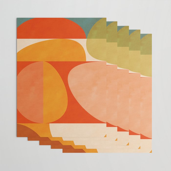 abstract mid century modern Wrapping Paper Gallery Image 3