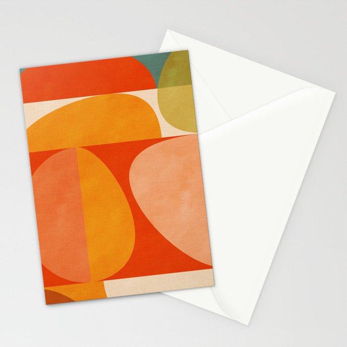 abstract mid century modern Stationery Card Gallery Image 2