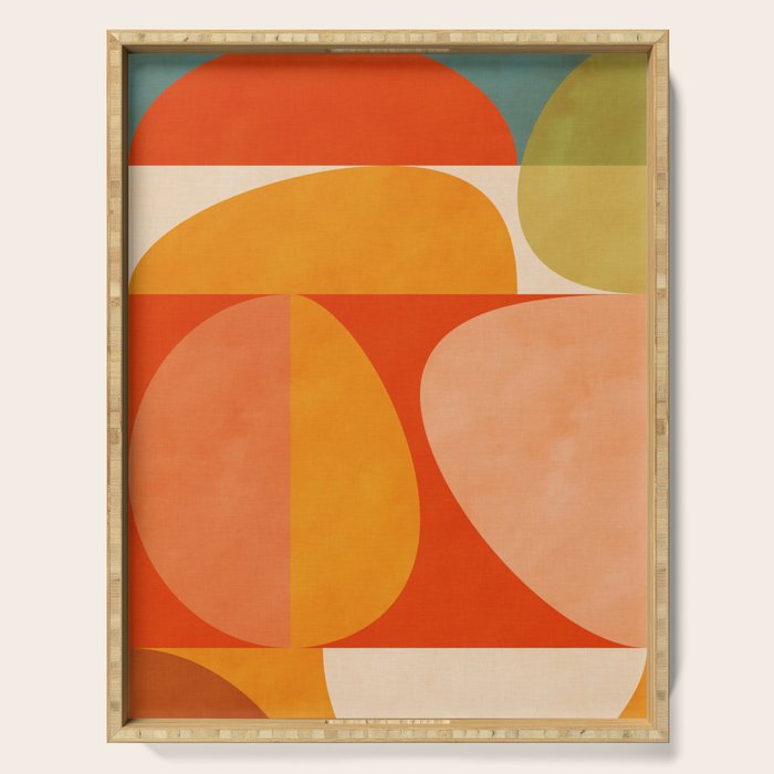 abstract mid century modern Serving Tray Gallery Image 1