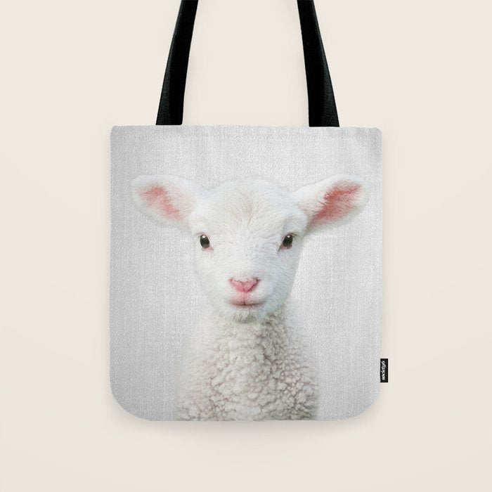 Lamb - Colorful Tote Bag Gallery Image 1