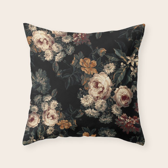 Midnight Garden XIV Throw Pillow Gallery Image 1