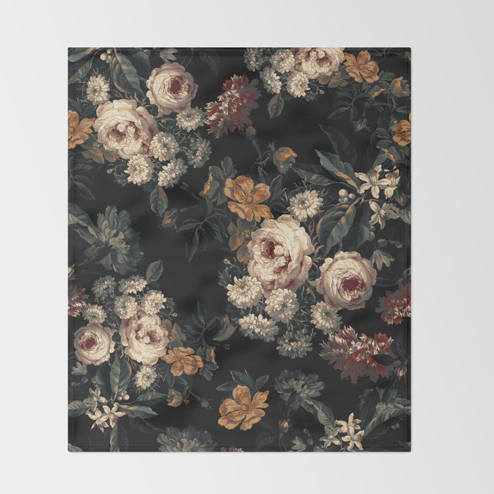 Midnight Garden XIV Throw Blanket Gallery Image 2