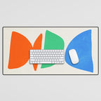Stacked Stones: Mid Century Abstraction Desk Mat Gallery Image 1