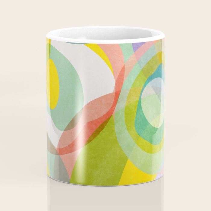 mid mod organic shapes abstract summer Coffee Mug Gallery Image 4