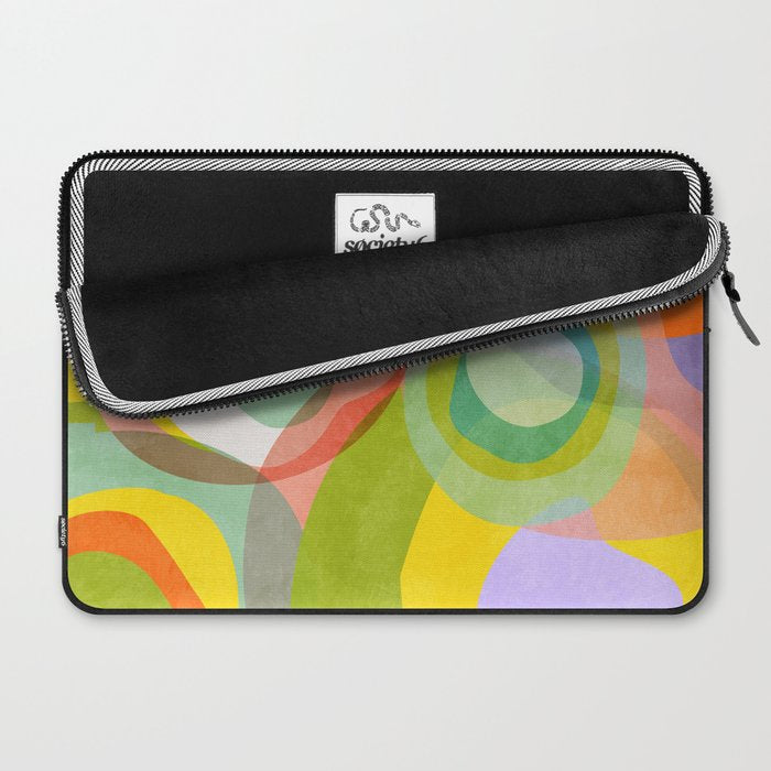 mid mod organic shapes abstract summer Laptop Sleeve Gallery Image 2