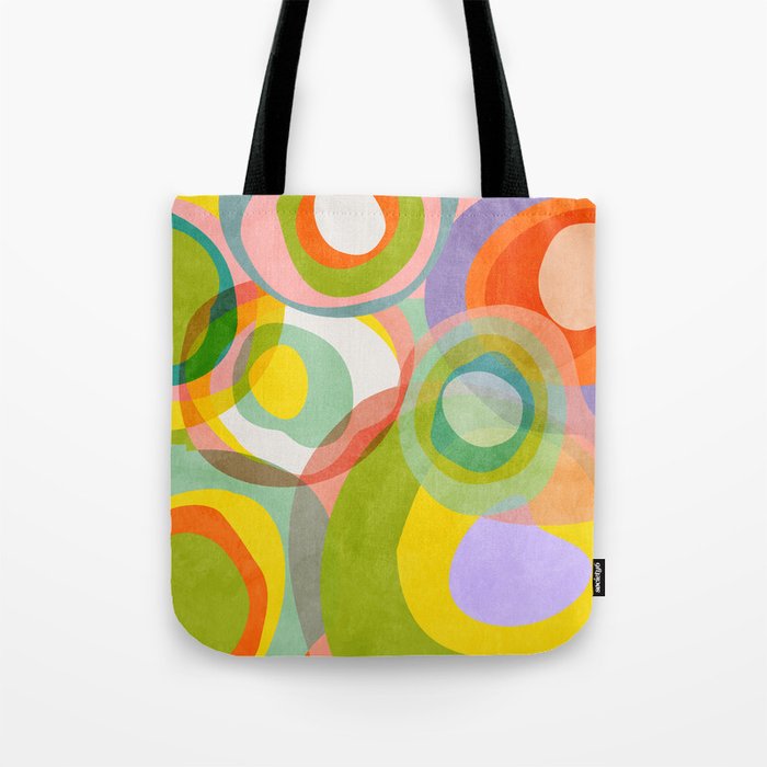 mid mod organic shapes abstract summer Tote Bag Gallery Image 1