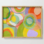 mid mod organic shapes abstract summer Serving Tray Gallery Image 1