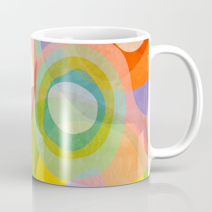 mid mod organic shapes abstract summer Coffee Mug Gallery Image 1