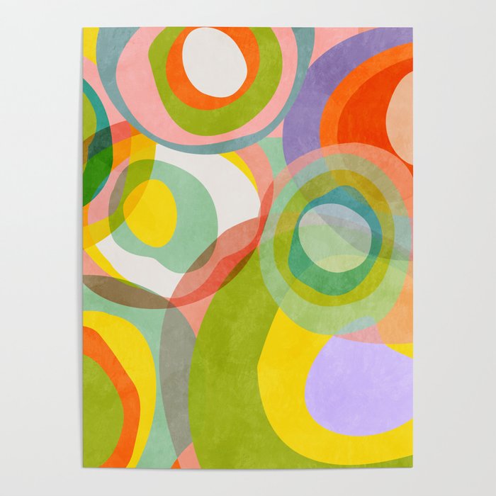 mid mod organic shapes abstract summer Poster Gallery Image 4