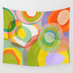 mid mod organic shapes abstract summer Wall Tapestry Gallery Image 4