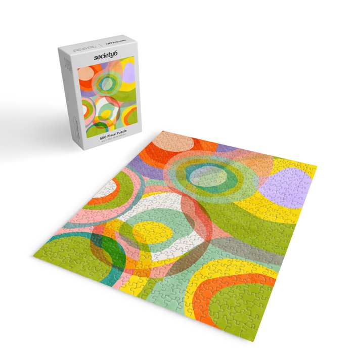 mid mod organic shapes abstract summer Jigsaw Puzzle Gallery Image 2