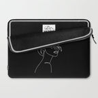 The Girl with the Flowers: Black & White Edition Laptop Sleeve Gallery Image 2