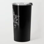 The Girl with the Flowers: Black & White Edition Travel Mug Gallery Image 2