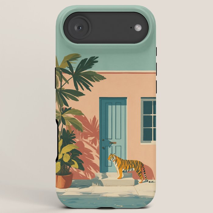 Tiger at Tropical Doorway iPhone Case Gallery Image 6