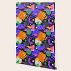 Colorful retro 90s abstract memphis shape pattern Wallpaper Gallery Image 2