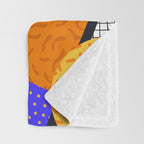 Colorful retro 90s abstract memphis shape pattern Throw Blanket Gallery Image 3