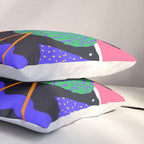 Colorful retro 90s abstract memphis shape pattern Pillow Sham Gallery Image 3