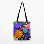 Colorful retro 90s abstract memphis shape pattern Tote Bag Gallery Image 2