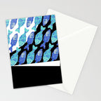 Indonesian Fish Duo - Navy & Turquoise Palette Stationery Card Gallery Image 2