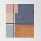 Mid Century Modern Retro Color Blocks 1 Throw Blanket Gallery Image 2