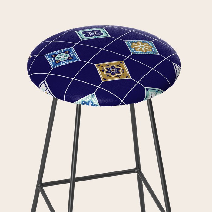 Talavera Mexican Tile - Porcelain Palette Stool Gallery Image 2