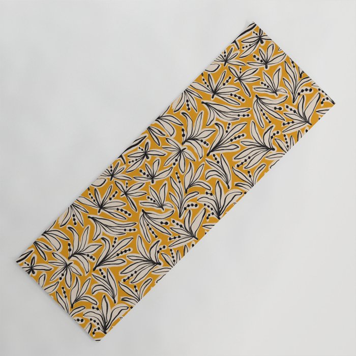 Lily Flower Pattern #2 Yoga Mat Gallery Image 1