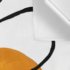 Mid Century Modern Abstract Vintage Pop Art Space Age Pattern Orange Yellow Black Orbit Accent Wall Tapestry Gallery Image 3