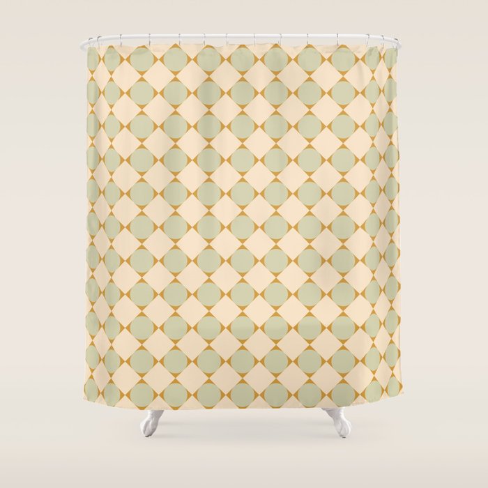 Retro Geometric Pattern III Shower Curtain Gallery Image 1