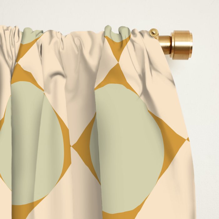 Retro Geometric Pattern III Window Curtain Gallery Image 2