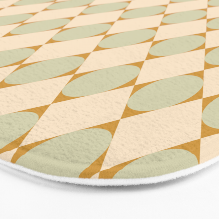 Retro Geometric Pattern III Bath Mat Gallery Image 3