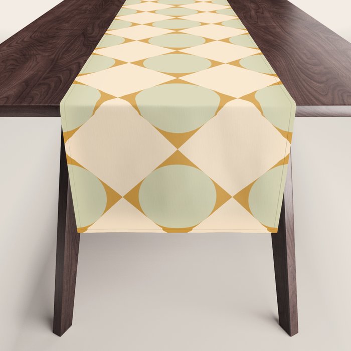 Retro Geometric Pattern III Table Runner Gallery Image 1