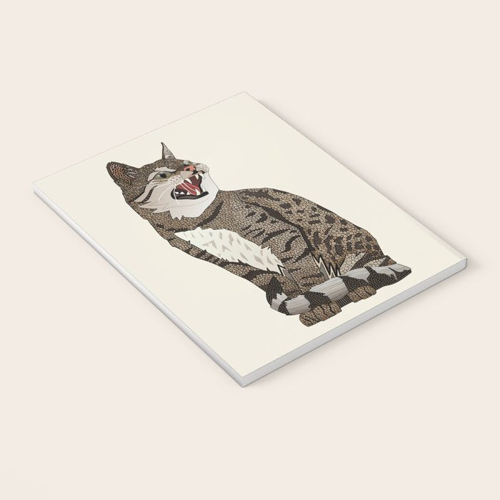 Indian desert cat off white Notebook Gallery Image 3