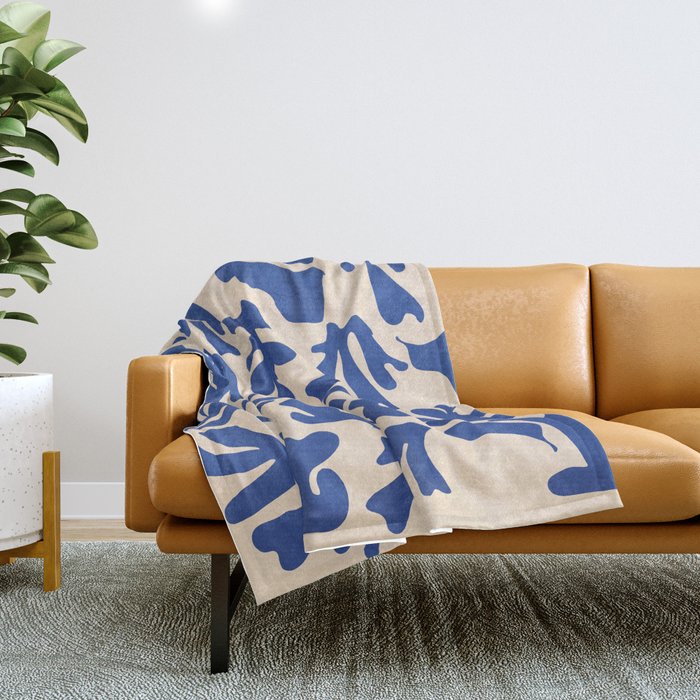 Nordic Matisse Abstract Throw Blanket Gallery Image 1