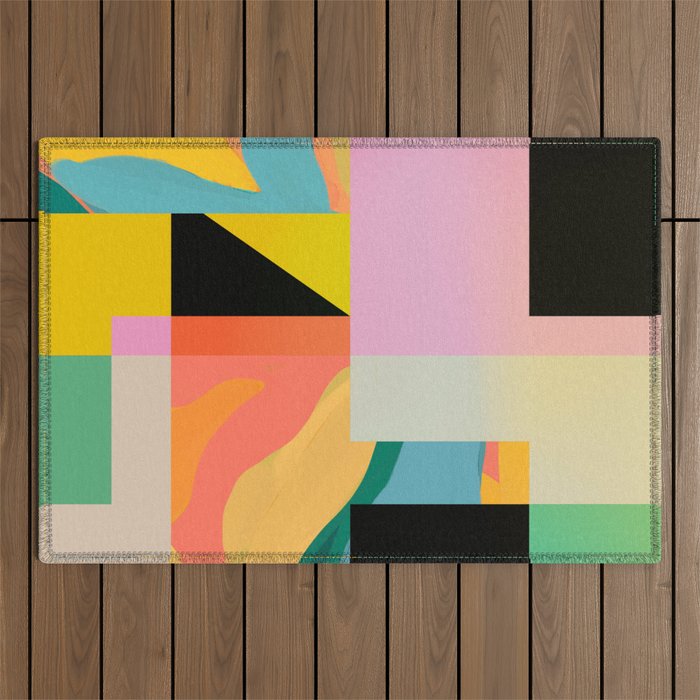Modern Abstraction 9 Outdoor Rug Gallery Image 1