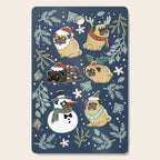Christmas Pugs Cutting Board Gallery Image 1