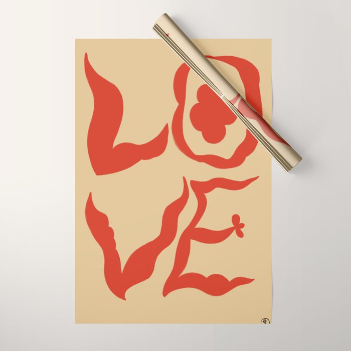 LOVE STATEMENT Wrapping Paper Gallery Image 1