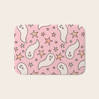 Pastel Ghost Print in Pink Bath Mat Gallery Image 1