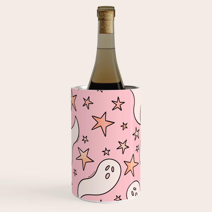 Pastel Ghost Print in Pink Wine Chiller Gallery Image 1