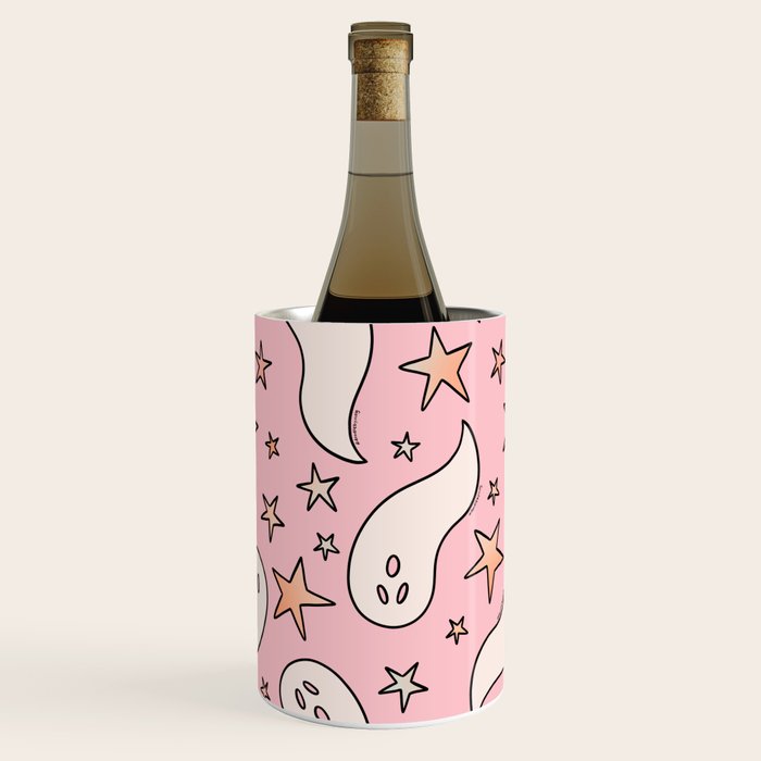 Pastel Ghost Print in Pink Wine Chiller Gallery Image 3