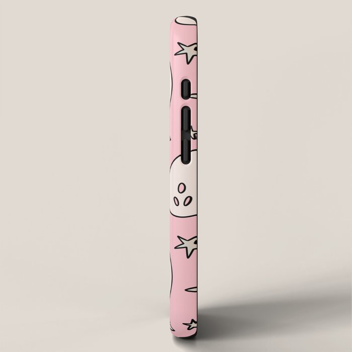 Pastel Ghost Print in Pink iPhone Case Gallery Image 2