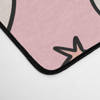 Pastel Ghost Print in Pink Desk Mat Gallery Image 4