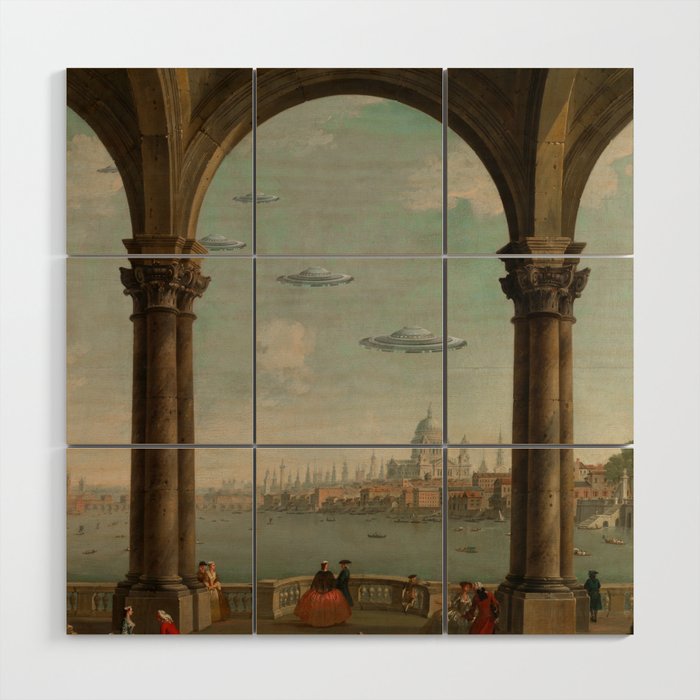 Venetian Promenade Wood Wall Art Gallery Image 1