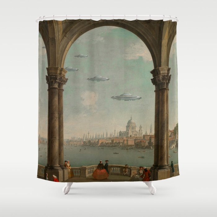Venetian Promenade Shower Curtain Gallery Image 1