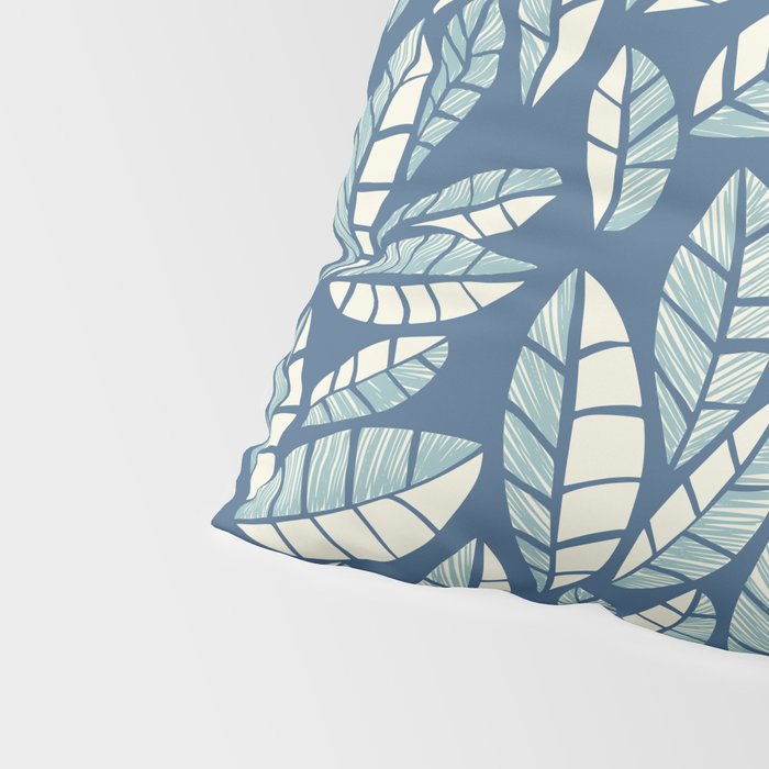 Wildlife Safari Laeves blue Pillow Sham Gallery Image 4
