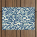 Wildlife Safari Laeves blue Outdoor Rug Gallery Image 1