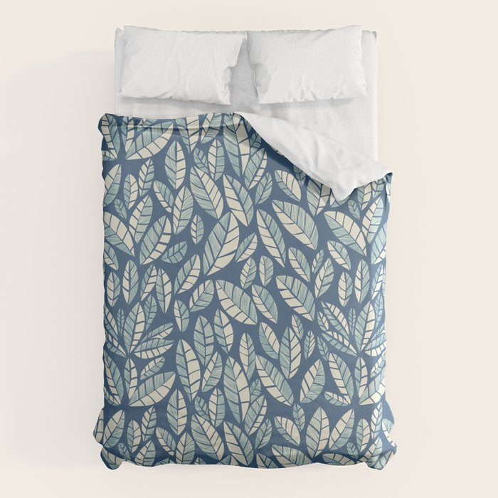 Wildlife Safari Laeves blue Duvet Cover Gallery Image 1