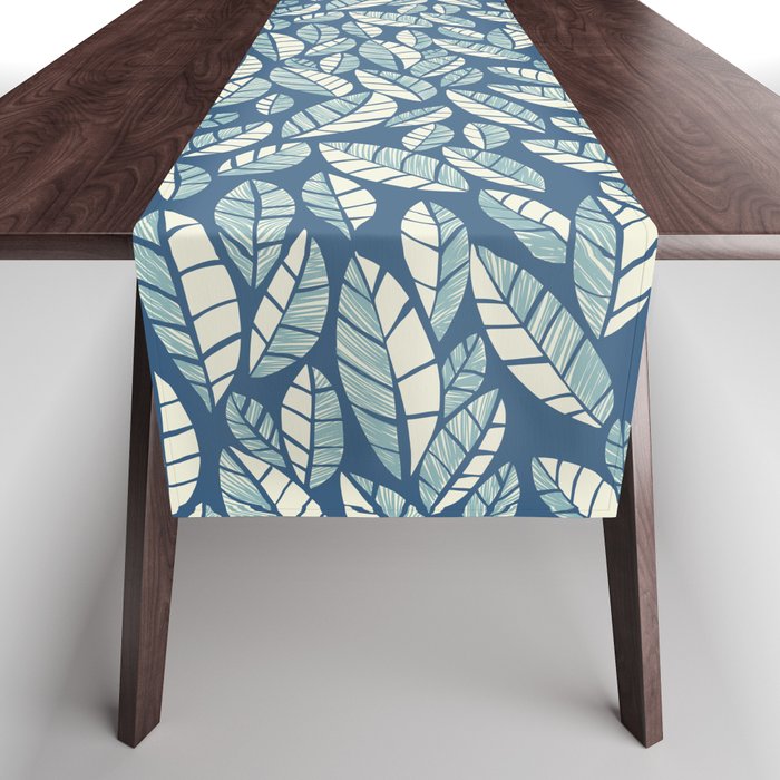 Wildlife Safari Laeves blue Table Runner Gallery Image 1