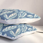 Wildlife Safari Laeves blue Pillow Sham Gallery Image 3