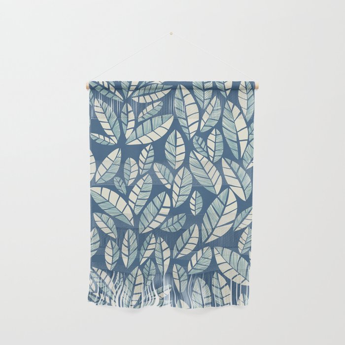 Wildlife Safari Laeves blue Wall Hanging Gallery Image 1